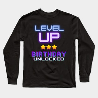 Birthday Boy Time to Level Up Video Game Birthday Long Sleeve T-Shirt